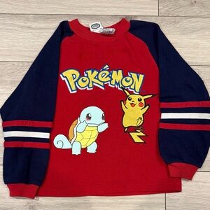 Vintage 1999 Pokémon Kids Pikachu Embroidered Original Tag